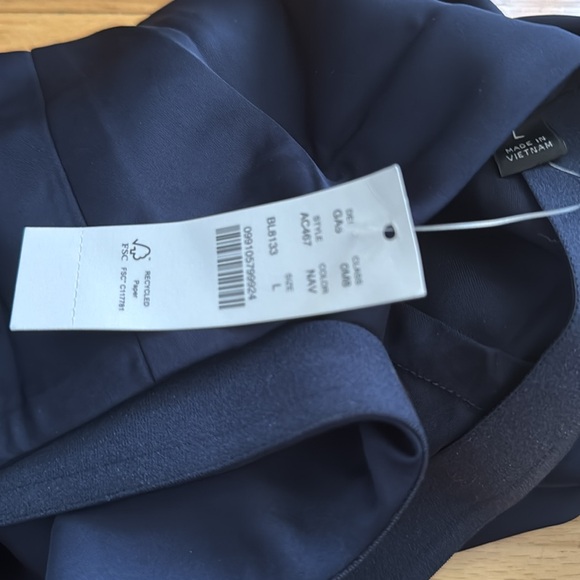 J. Crew Gwyneth Slip Midi Skirt Size Large Dark Navy Blue NWT AC467 - Picture 4 of 4